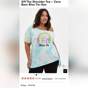 Torrid Care Bears tie dye Size 2 NWT